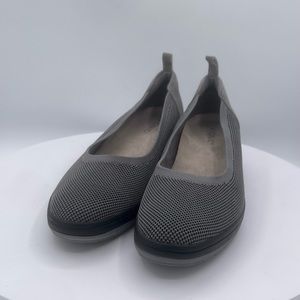VIONIC WOMENS JACEY JERSEY KNIT COMFORT SLIP ON WEDGE SIZE 9 COLOR CHARCOAL NEW